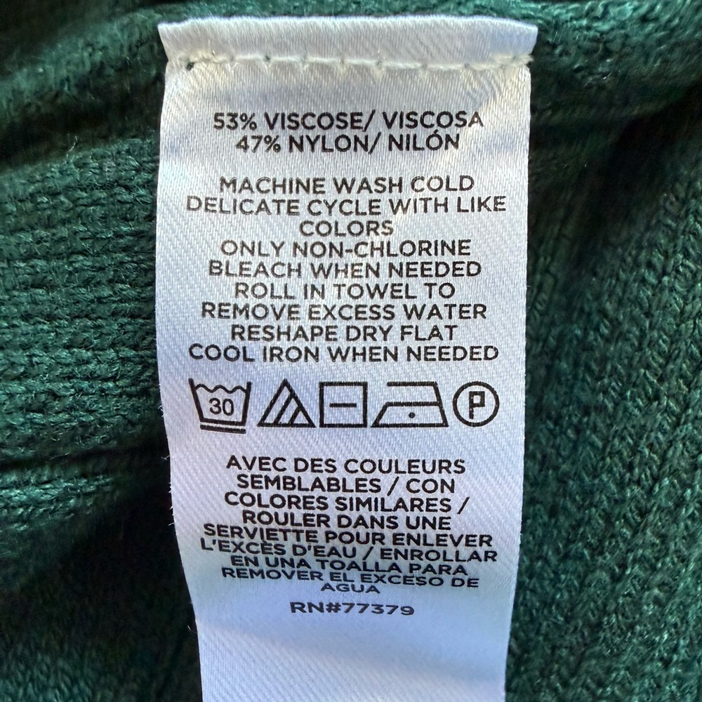 NWT Ann Taylor Ribbed Turtleneck Sweater Pine Grove Green Size S - Picture 11 of 14
